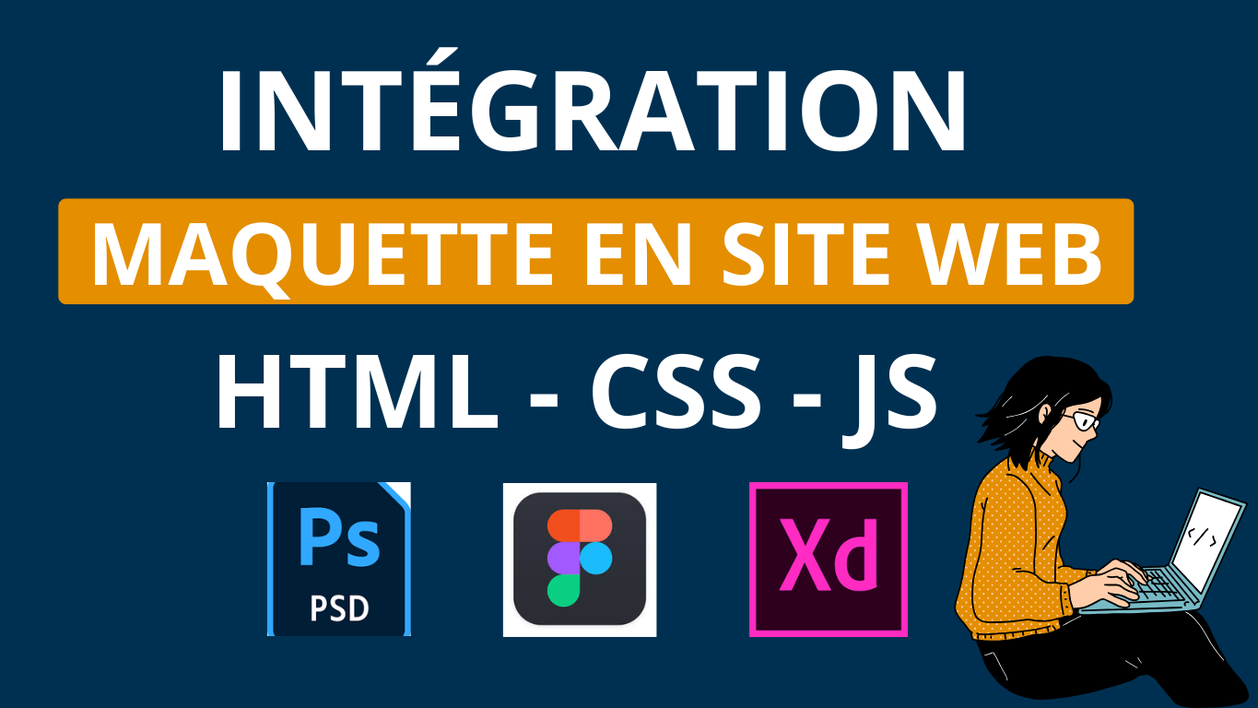 Je vais convertir votre maquette Figma, XD ou PSD en code HTML/CSS/JS ...