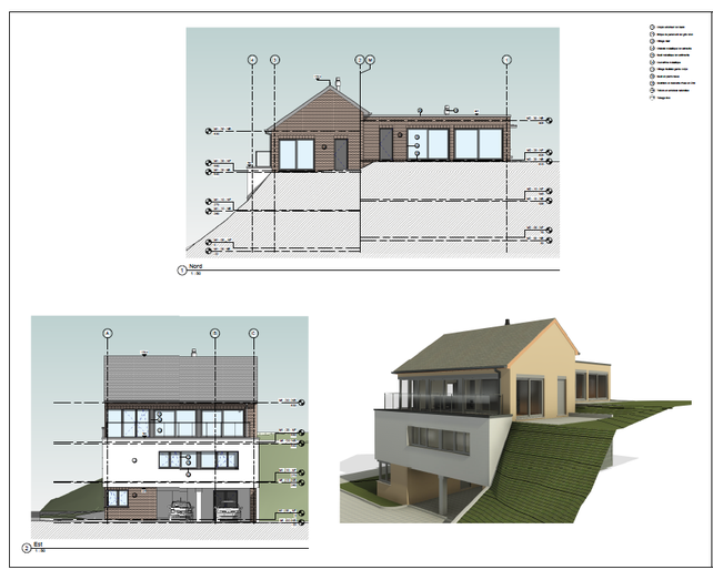 Je vais modéliser votre projet en modèle 3D BIM avec Revit par RC ...