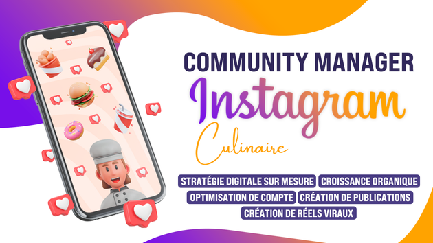 Je vais être votre community manager culinaire Instagram par Haniel_Digital