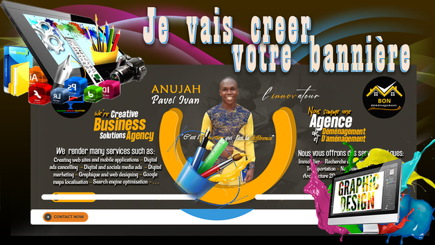 Je vais creer votre Bannière professionnelle / publicitaire par AnujahPavel