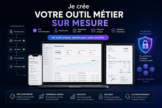 Je vais développer votre application web métier sur mesure avec IA et ...