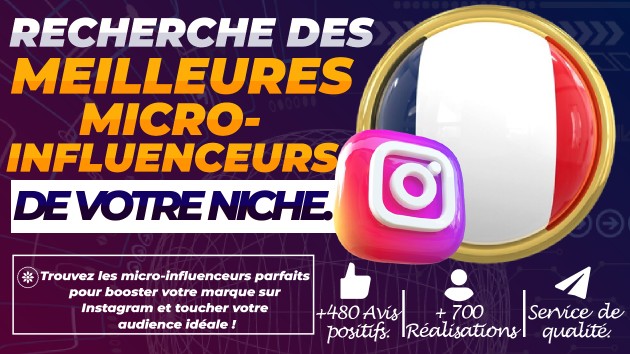 Je vais trouver les meilleurs micro-influenceurs français sur Instagram ...