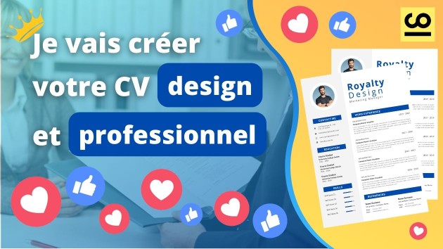 Je vais créer votre CV design et professionnel par RoyalDestiny