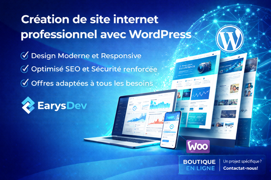 Je vais créer votre site web sur mesure avec Wordpress par EarysDev