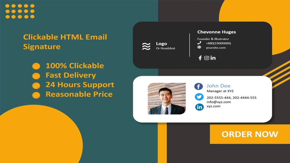 I will create a professional, clickable HTML email signature by Web_Dev ...