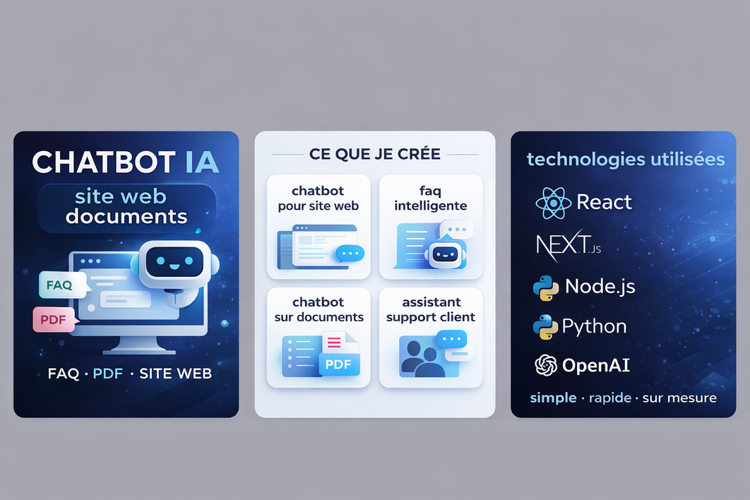 Je vais créer un chatbot IA pour votre site web ou vos documents par Pertry