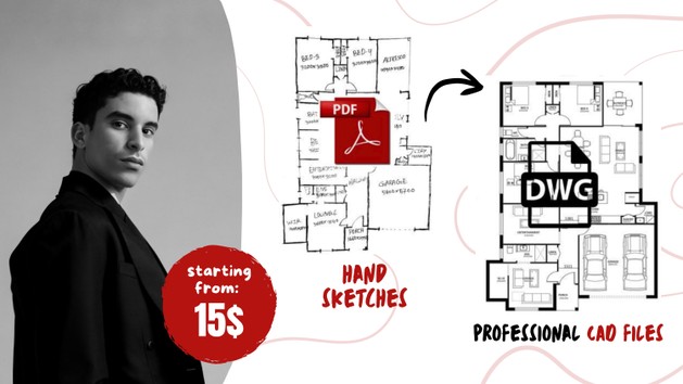 I will convert your hand sketches, images, or PDFs into professional ...