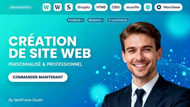 Je vais créer votre site web professionnel, moderne et ultra rapide ...