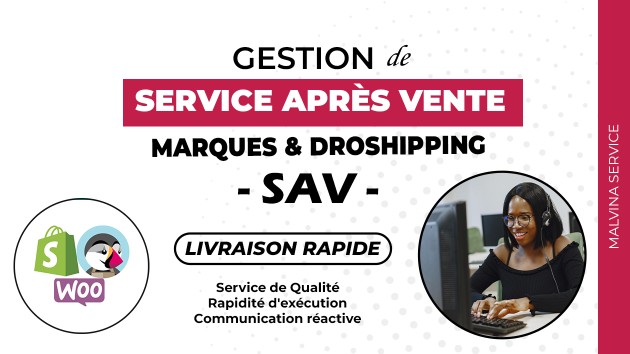 Je vais gérer le SAV de votre boutique e-commerce par Malvina_Services