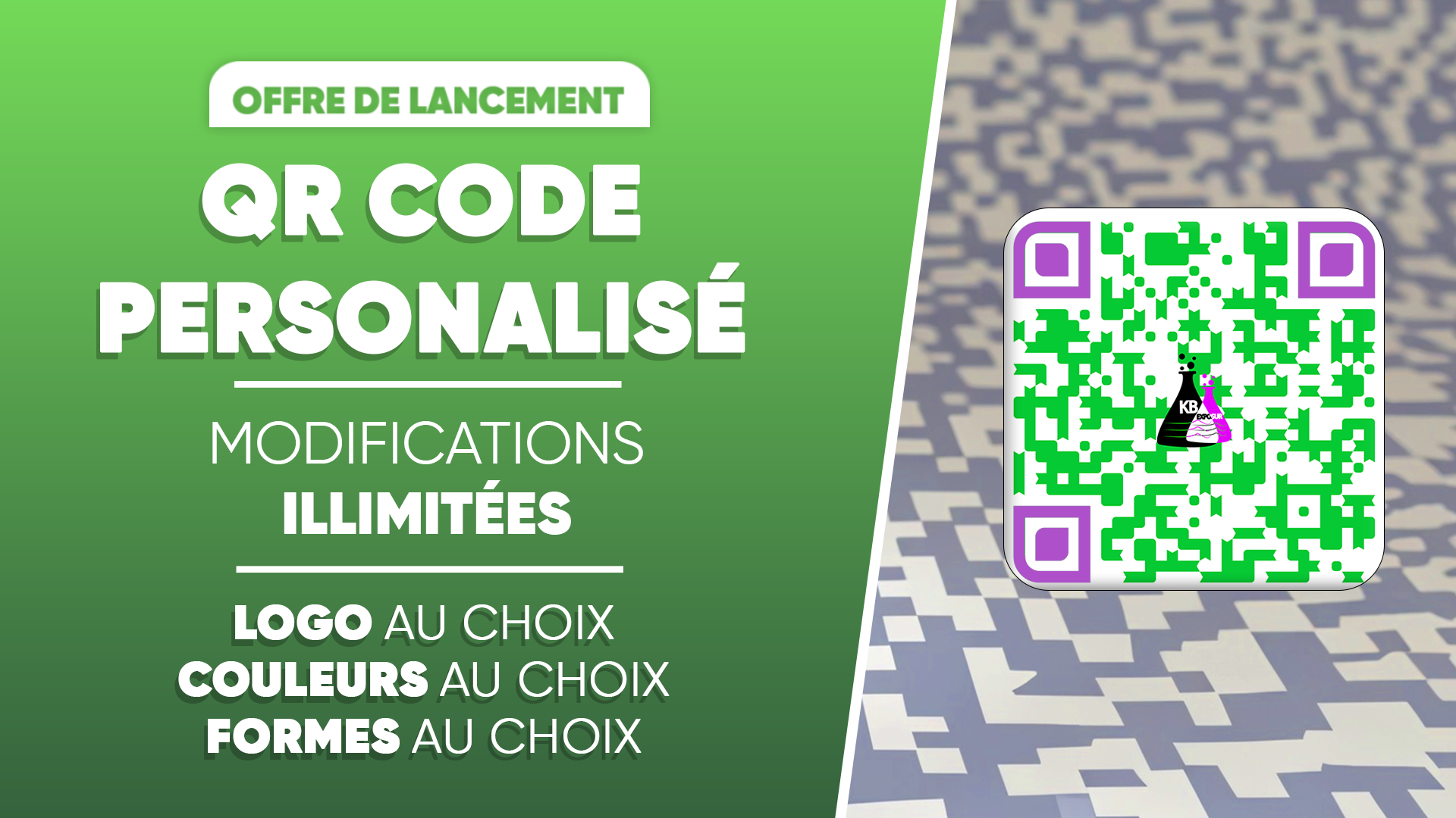 Je vais créer votre QR code unique et personnalisé par KBEXPOSUR