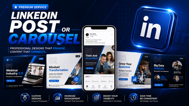 I will create the design for your LinkedIn post or carousel by FMK
