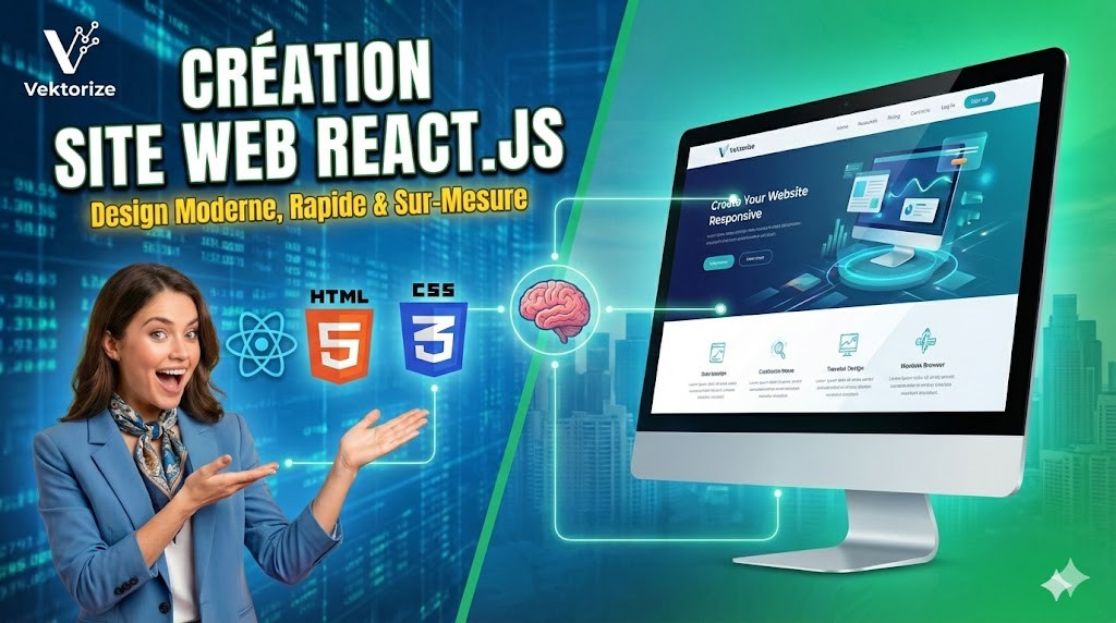 Je vais développer votre site web responsive et moderne en React.js ...