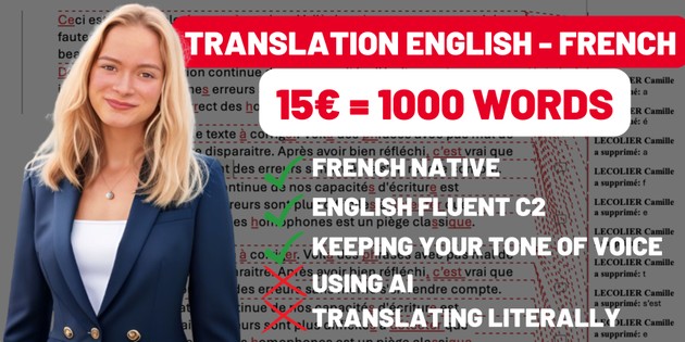 I will be your French professional translator by cam_redaction