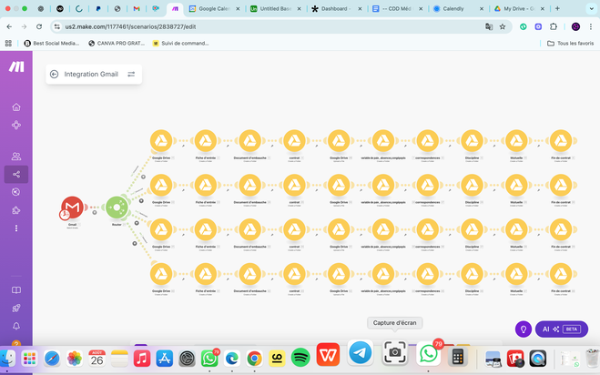 création automatique de dossier drive