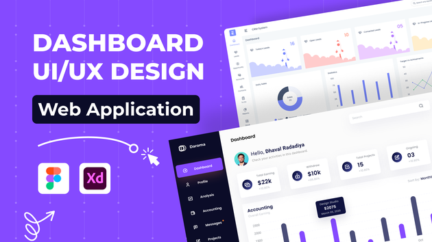 I will design dashboard, web app, admin panel and CRM UI UX design in ...