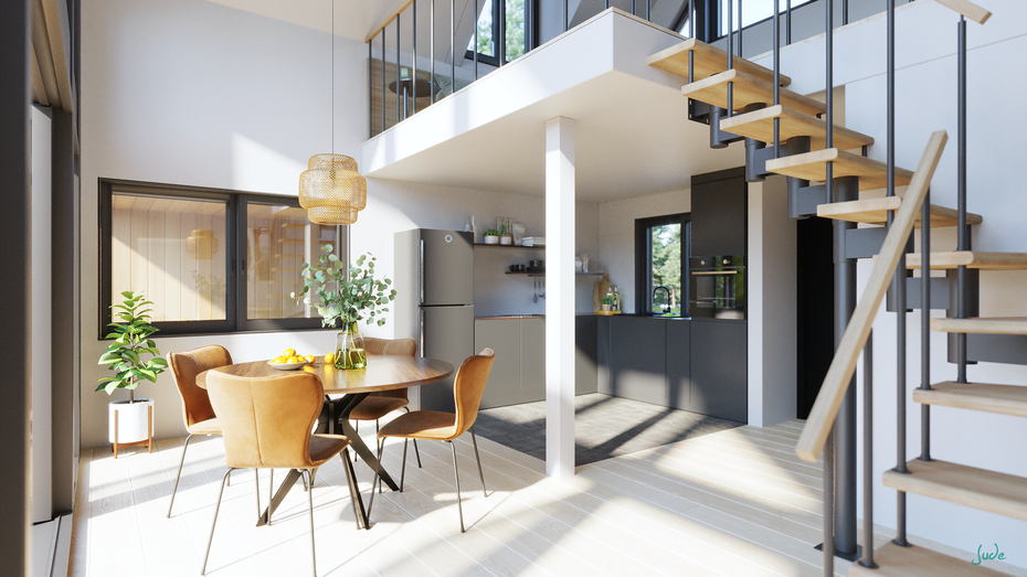 Je vais réaliser votre aménagement intérieur 3D photoréaliste ...