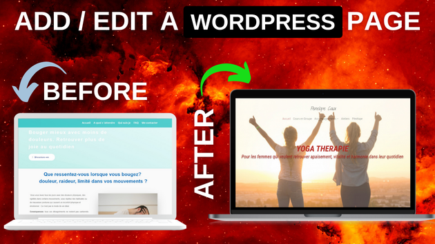 I will add or edit a WordPress page by kategriss