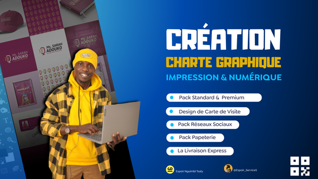 Je vais créer votre charte graphique pro pour votre entreprise en moins ...