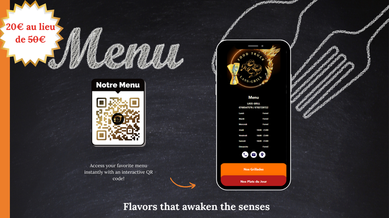 Je vais créer un menu de restaurant digital interactif, modifiable à ...