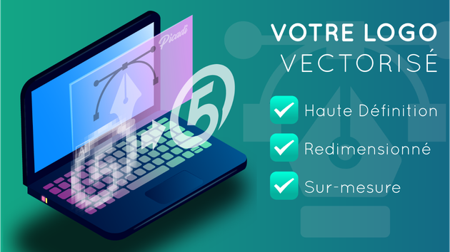 Je vais vectoriser un logo pixelisé par Picadi