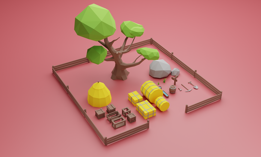 I will create custom low poly 3d game assets for unity and unreal ...