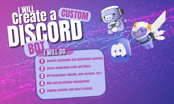 I will create a custom discord bot with python by B_Robert