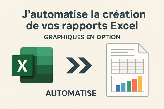 Je vais automatiser la création de vos rapports Excel par KMORO