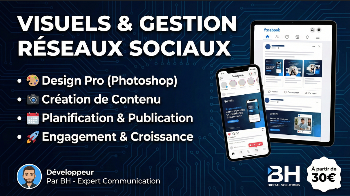 Je vais créer des visuels percutants et gérer vos réseaux sociaux par ...