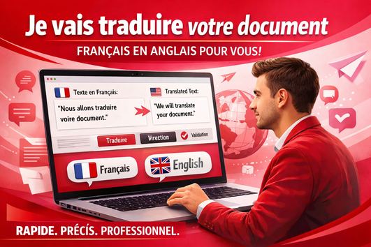 Je vais Traduire votre document français en anglais pour vous par MediaShop