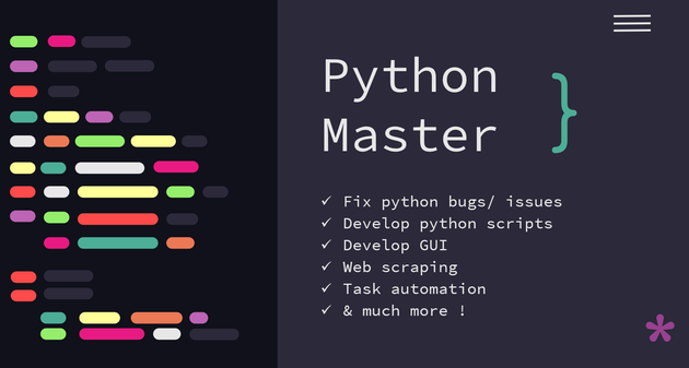 I will build a custom python script for your specific needs by michael ...