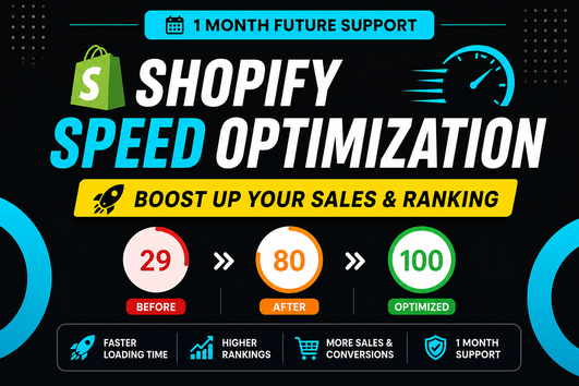 I will do shopify speed optimization to boost shopify store speed fast ...