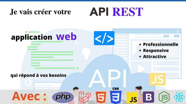 Je vais créer votre site web et API REST professionnelle qui répond à ...