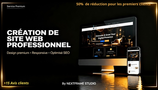 Je vais créer votre site web professionnel, moderne et ultra rapide ...