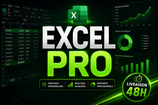 Je vais créer votre fichier Excel professionnel et automatisé sur ...