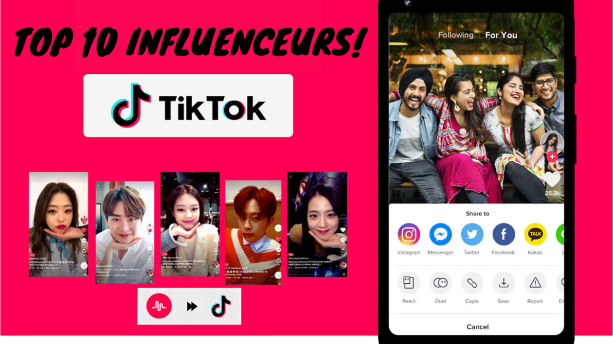 Je vais vous trouver le top 10 influenceurs TikTok pour votre niche