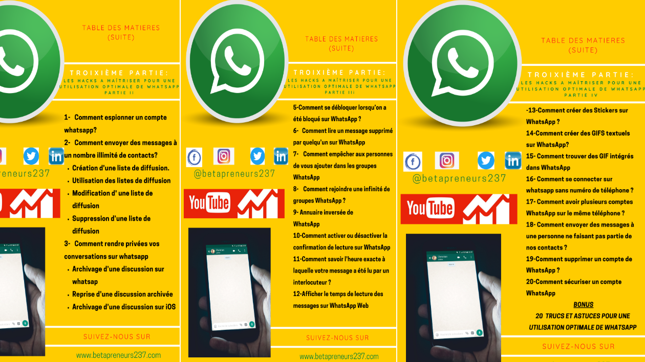 Je vais vous envoyer 20 trucs et astuces pour optimiser votre utilisation de WhatsApp