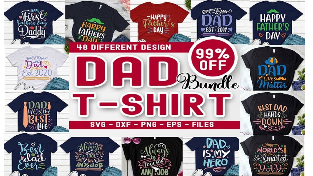Je vais livrer 300 Designs PAPA pour T-SHIRTS MODIFIABLE pour Print On Demand (POD)
