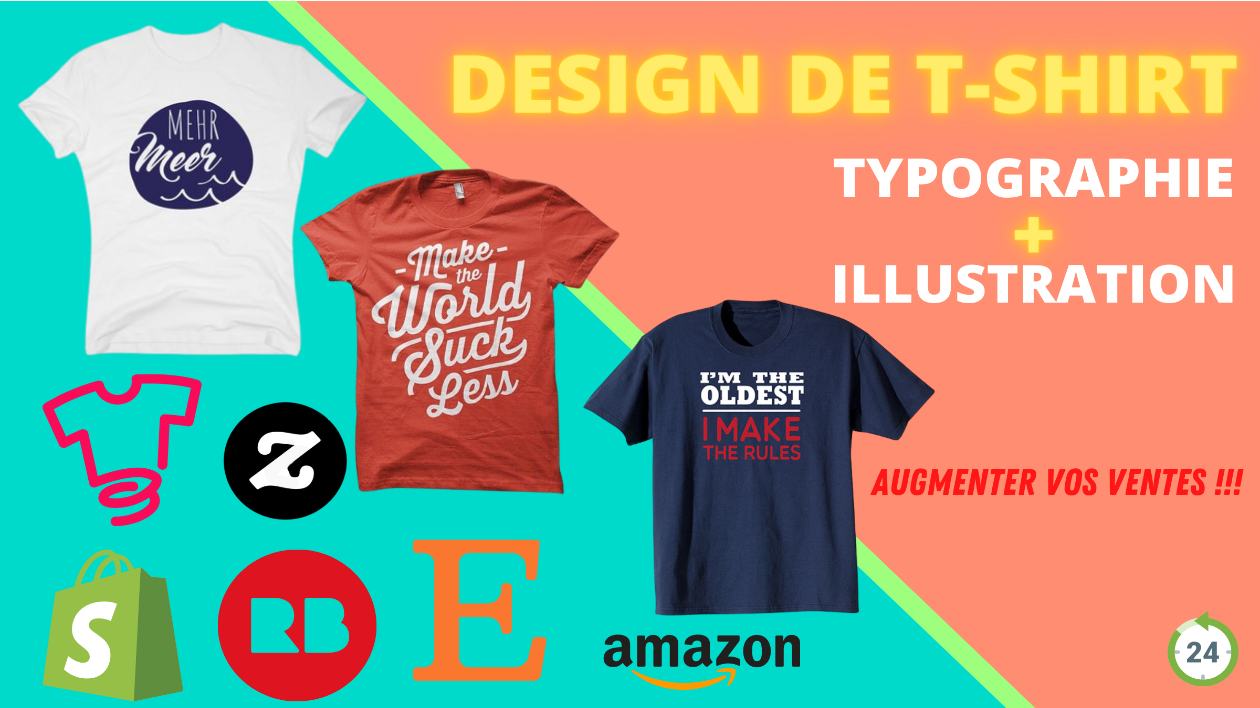 Je vais créer un shirt design unique et professionnel (POD) par Exact
