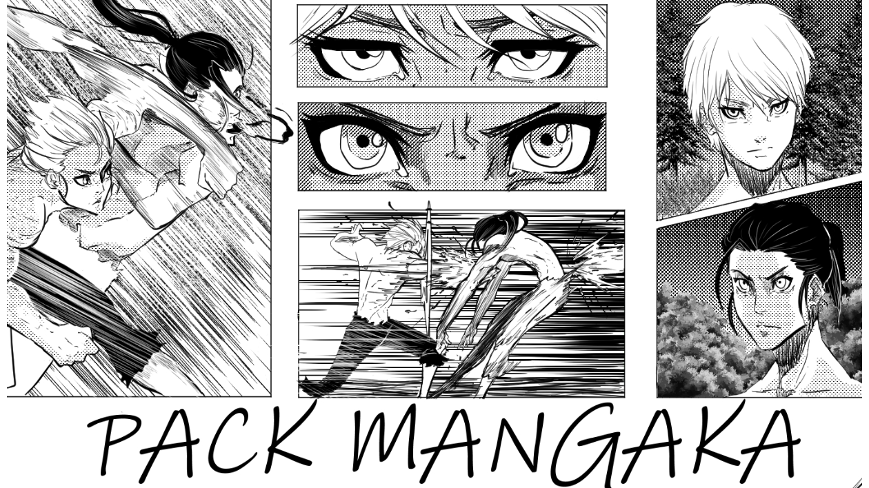 Créer Ton Manga: 110 Haute Résolution Planches De Créations Mangas