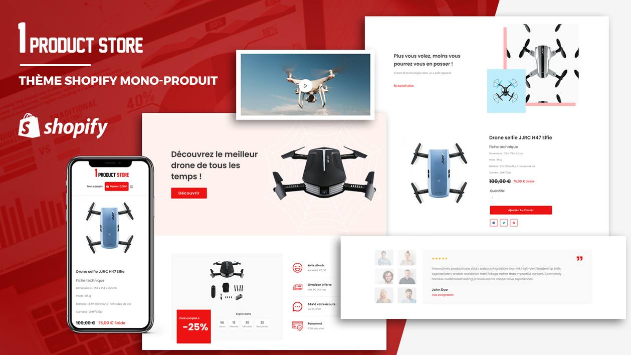 Je vais vous donner un thème Shopify MONO-PRODUIT