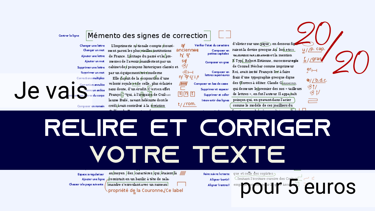 Je vais relire et corriger votre texte de 2000 mots par GhislaineRemondo