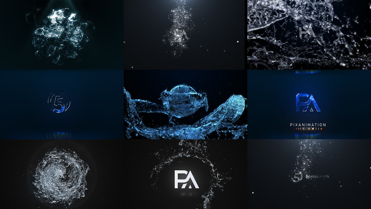 Je vais créer une intro vidéo de votre logo avec des effets aquatiques