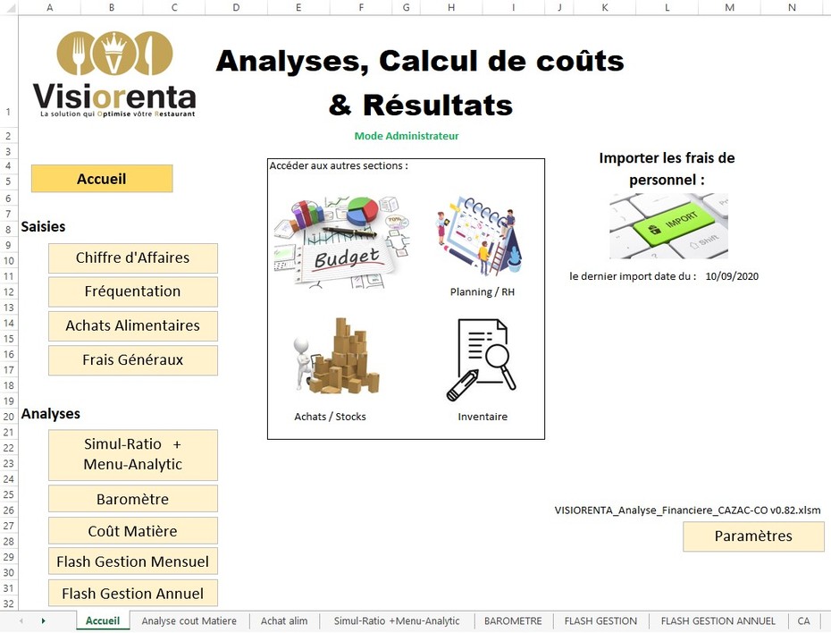Je vais créer votre logiciel sous Excel