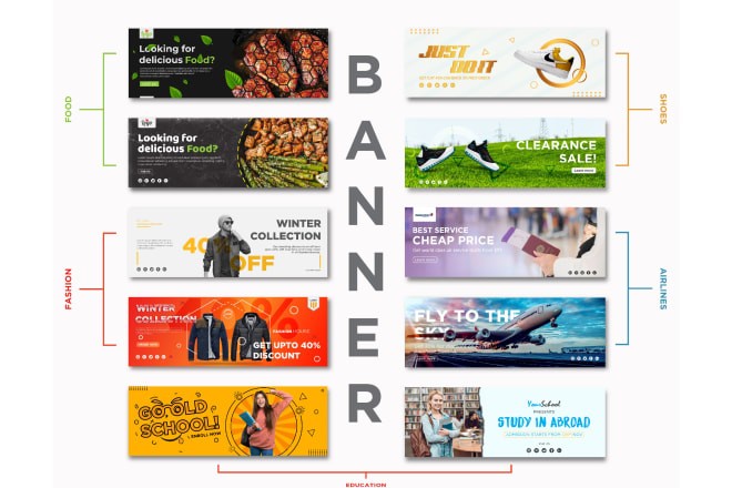Je vais créer votre bannière publicitaire ou de réseau social personnalisée