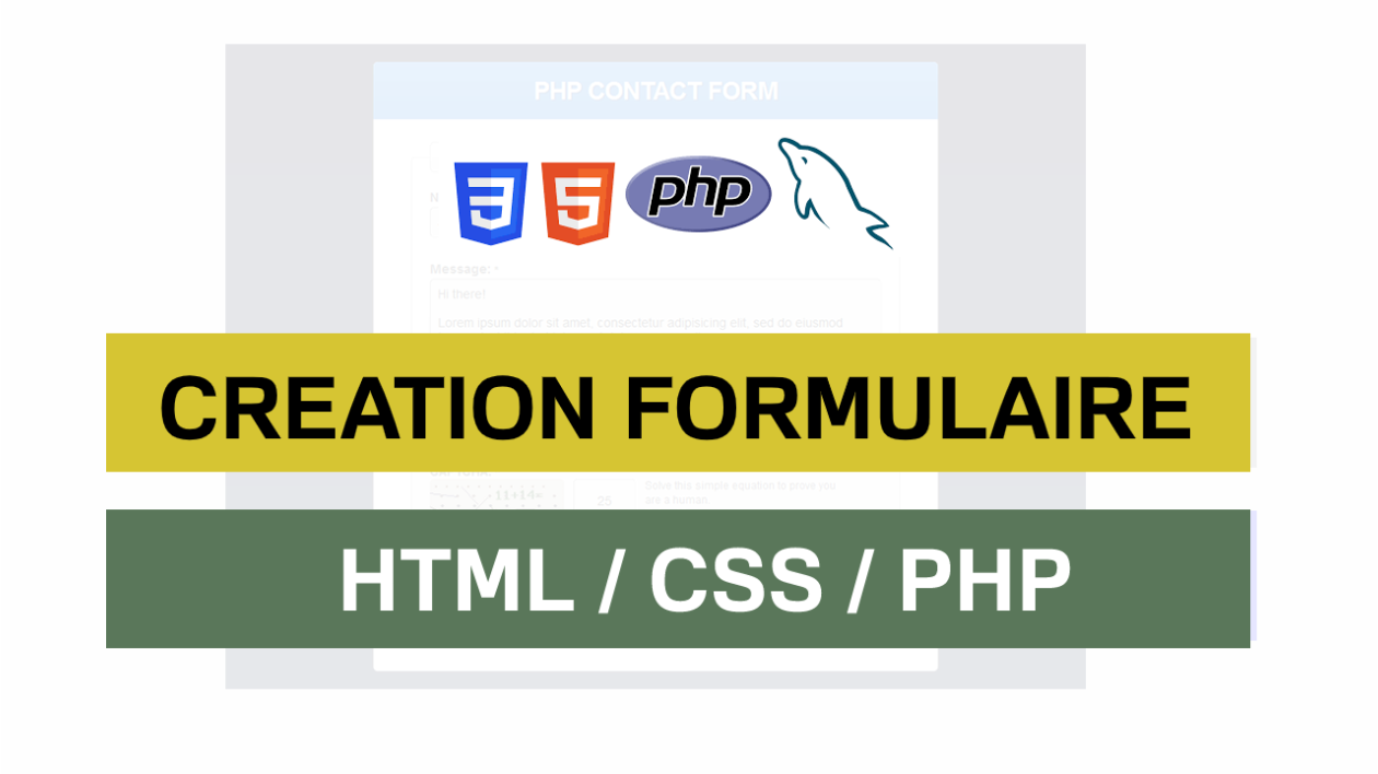 Je vais créer votre formulaire Html/Css, PHP avec Script de traitement ...