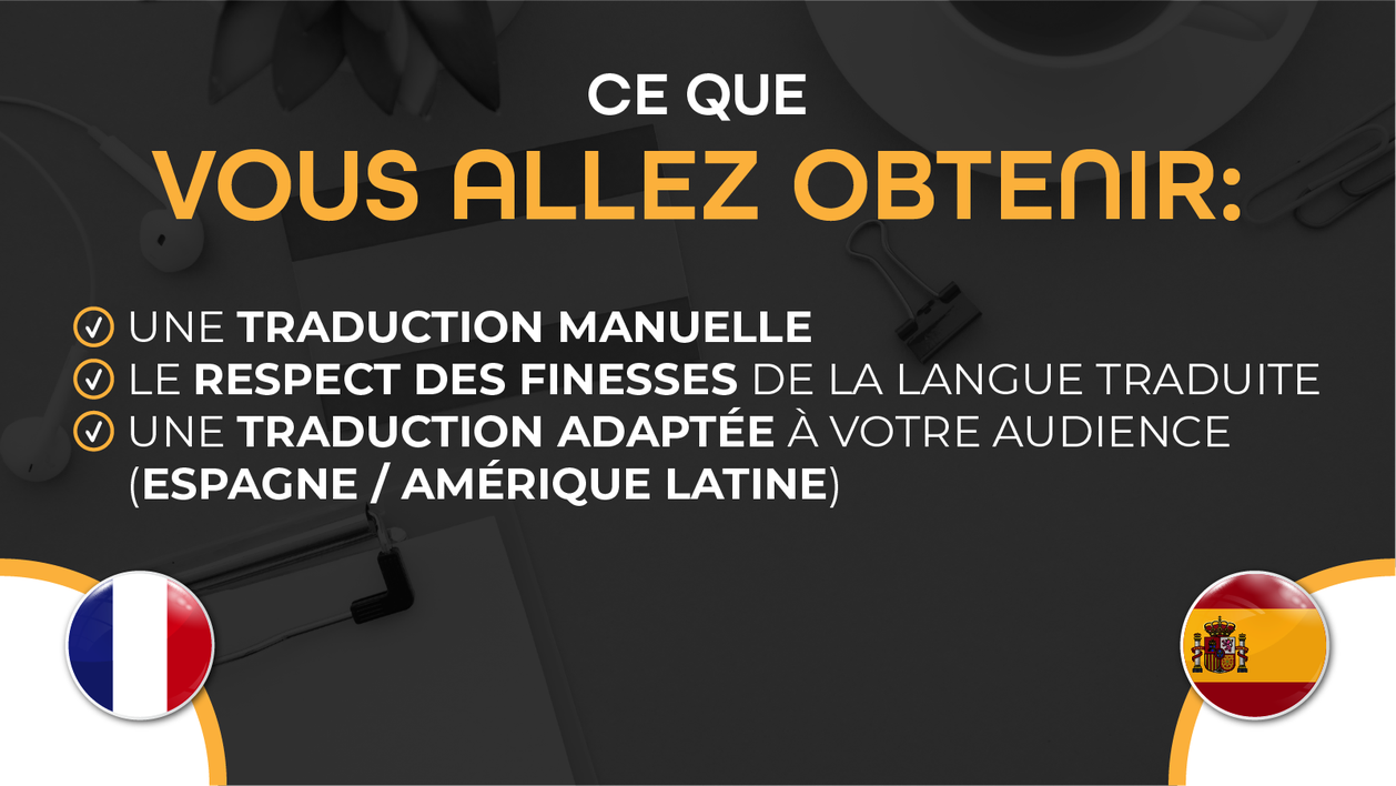 Je vais faire une traduction Espagnol / Français premium par Loic_Re
