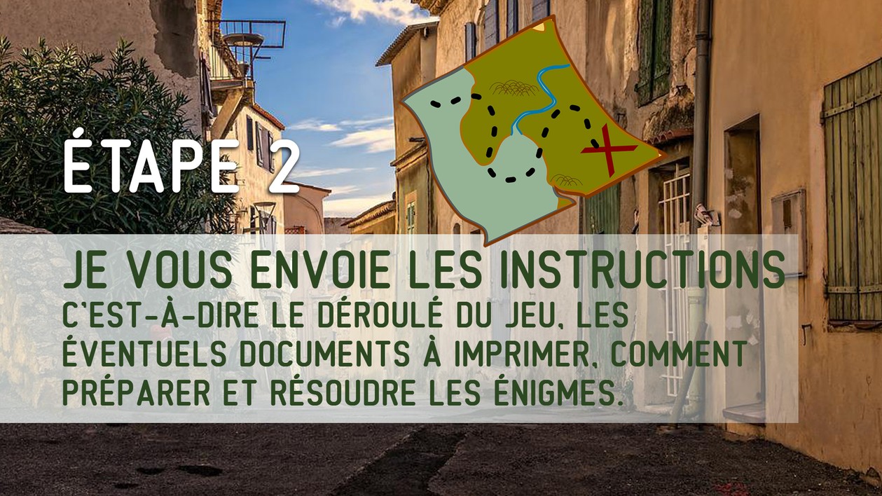 Je vais organiser un jeu de piste personnalisé pour votre lieu de fête ...