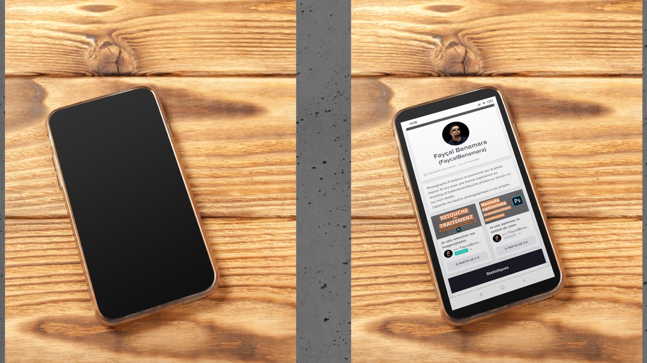 Je vais créer votre Mockup realiste