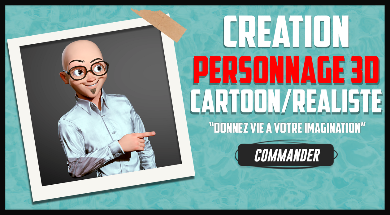 Je vais réaliser des personnages 3D pour vos Animations 3D ou jeux