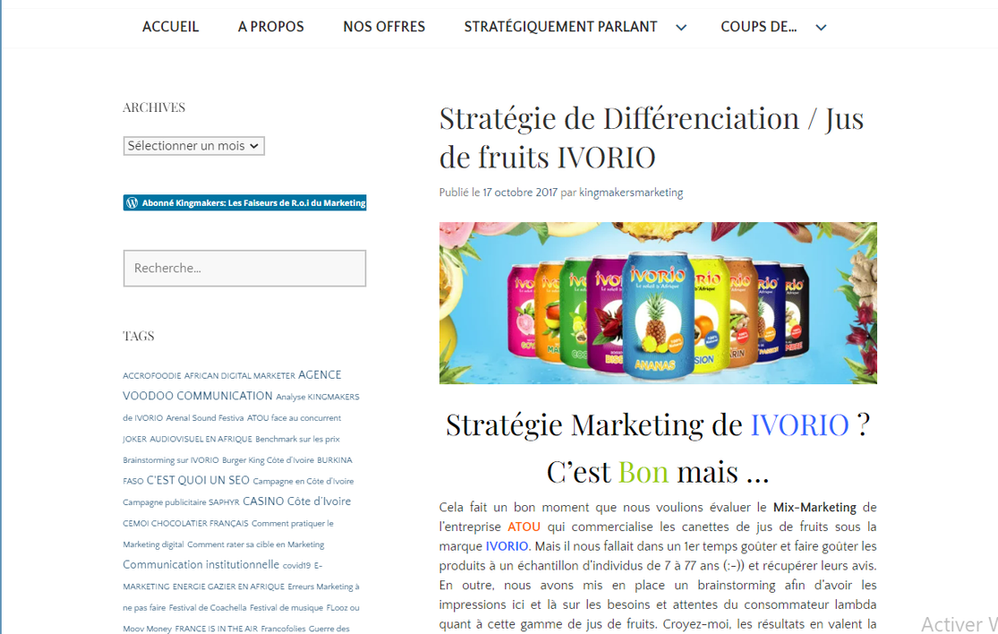 Je vais vous offrir une étude marketing et stratégique de votre projet